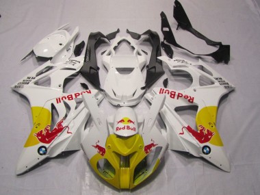 Amarelo Branco RedBull Carenagem Moto BMW S1000RR 2009-2014