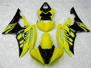 Amarelo Preto Abs Motocicleta Plásticos Yamaha R6 2008-2016
