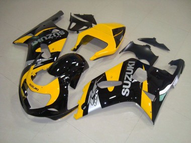 Amarelo Preto Carenagem Moto Suzuki GSXR 750 K1 K2 K3 2001-2003