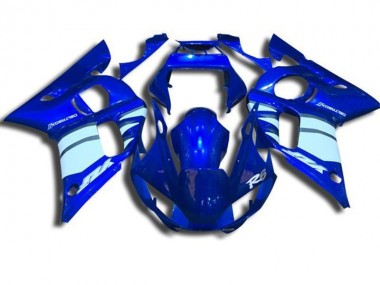 Azul & Branco Carenagem Moto Yamaha R6 1998-2002
