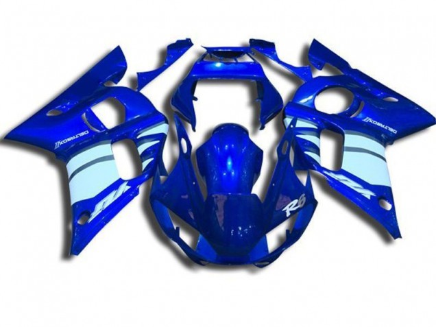 Azul & Branco Carenagem Moto Yamaha R6 1998-2002 Azul & Branco Carenagem Moto Yamaha R6 1998-2002