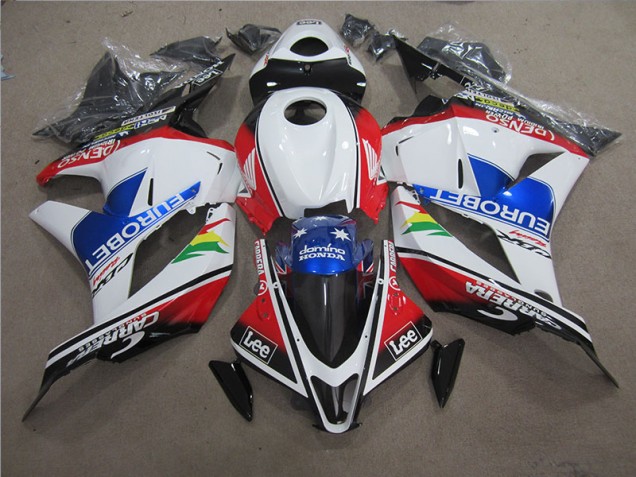 Azul Branco EUROBET Lee Carenagem Moto Honda CBR 600RR 2009-2012 Azul Branco EUROBET Lee Carenagem Moto Honda CBR 600RR 2009-2012