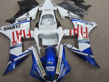 Azul Branco Motul Fiat Abs Kit Completos Carenagem Moto Yamaha R1 2002-2003