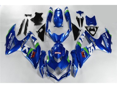 Azul Branco Verde Carenagem Moto Suzuki GSXR 600 / 750 K8 2008-2010