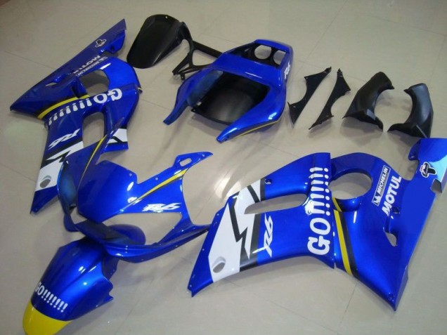 Azul Go Motul Carenagem Moto Yamaha R6 1998-2002 Azul Go Motul Carenagem Moto Yamaha R6 1998-2002