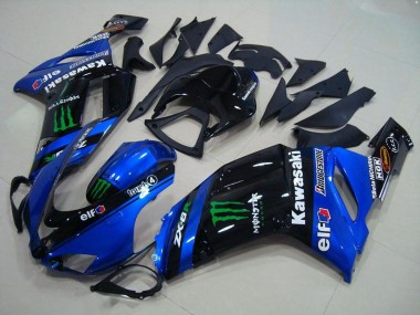Azul Monster Carenagem Moto Kawasaki ZX6R 2007-2008