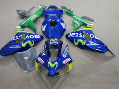 Azul Movistar Castrol Carenagem Moto Suzuki GSXR 600 K6 2006-2007