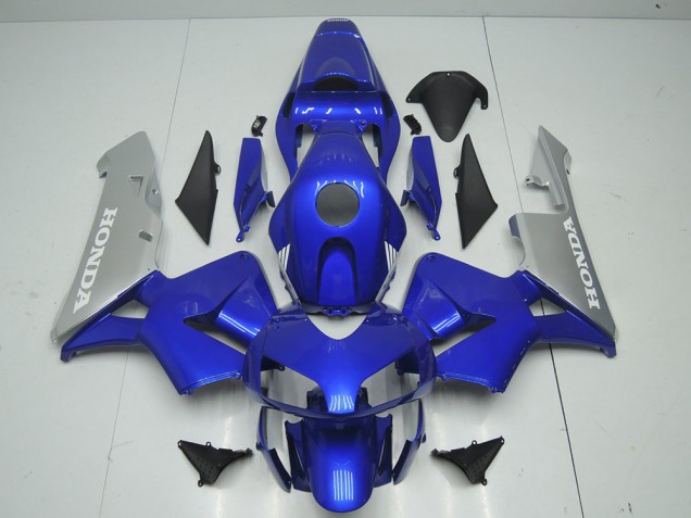 Azul Prata Carenagem Moto Honda CBR 600RR 2003-2004 Azul Prata Carenagem Moto Honda CBR 600RR 2003-2004