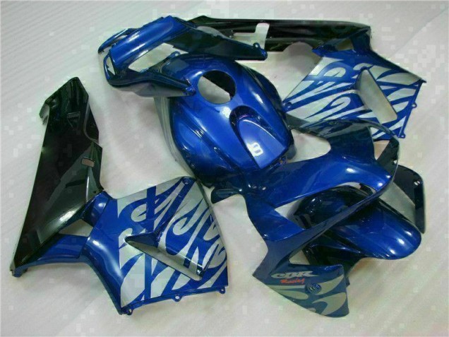 Azul & Prata Chama Carenagem Moto Honda CBR 600RR 2003-2004