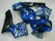 Azul & Prata Chama Carenagem Moto Honda CBR 600RR 2003-2004