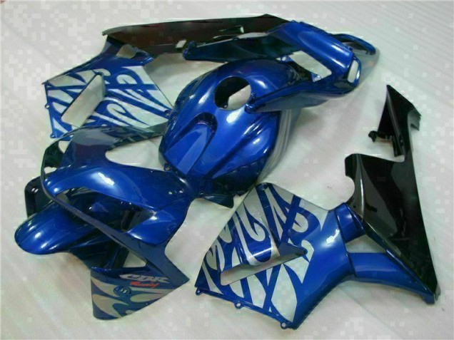 Azul & Prata Chama Carenagem Moto Honda CBR 600RR 2003-2004