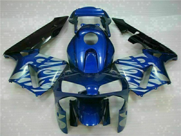 Azul & Prata Chama Carenagem Moto Honda CBR 600RR 2003-2004