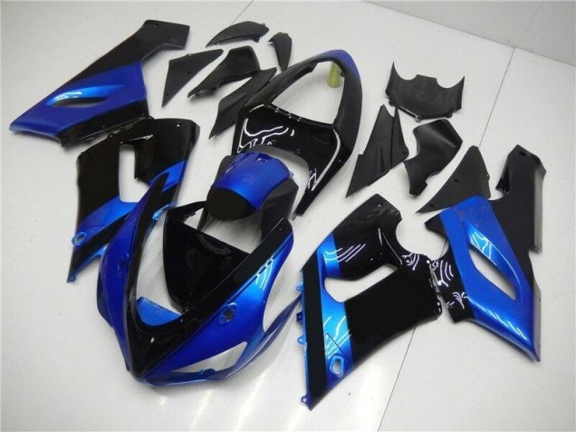 Azul Preto Abs Kits Completos Carenagem Moto Kawasaki ZX6R 2005-2006 Azul Preto Abs Kits Completos Carenagem Moto Kawasaki ZX6R 2005-2006