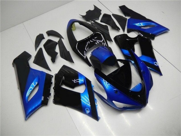 Azul Preto Abs Kits Completos Carenagem Moto Kawasaki ZX6R 2005-2006 Azul Preto Abs Kits Completos Carenagem Moto Kawasaki ZX6R 2005-2006