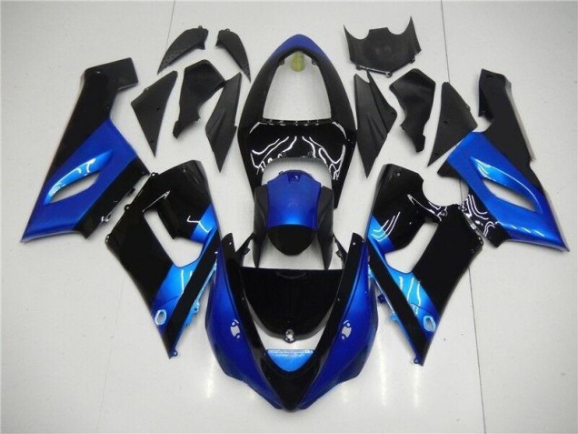 Azul Preto Abs Kits Completos Carenagem Moto Kawasaki ZX6R 2005-2006 Azul Preto Abs Kits Completos Carenagem Moto Kawasaki ZX6R 2005-2006