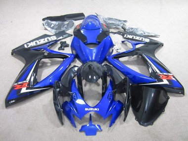 Azul Preto Carenagem Moto Suzuki GSXR 750 K6 2006-2007