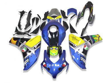 Azul Tubarão Carenagem Moto Honda CBR 600RR 2009-2012