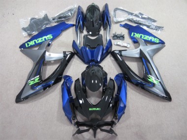 Azul Verde Decalque Carenagem Moto Suzuki GSXR 600 K8 2008-2010