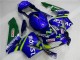 Azul Verde Movistar Castrol Carenagem Moto Honda CBR 600RR 2003-2004 Azul Verde Movistar Castrol Carenagem Moto Honda CBR 600RR 2003-2004