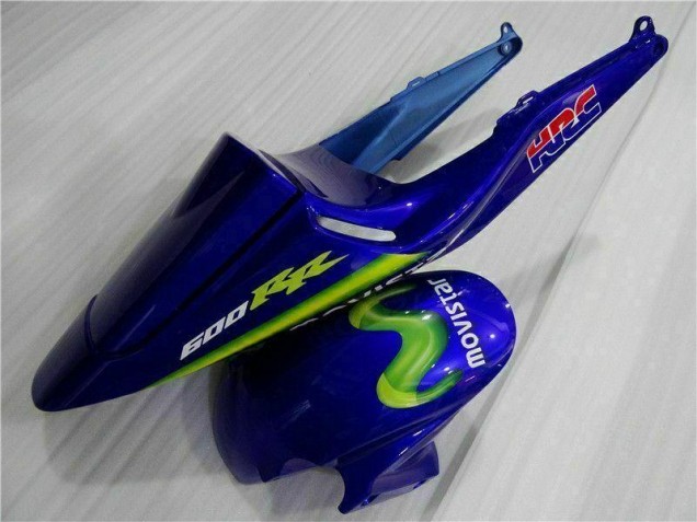 Azul Verde Movistar Castrol Carenagem Moto Honda CBR 600RR 2003-2004 Azul Verde Movistar Castrol Carenagem Moto Honda CBR 600RR 2003-2004