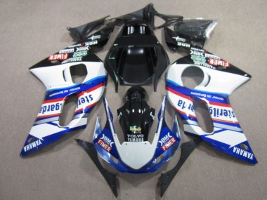 BM FIMER VOLVO Azul Branco Preto Carenagem Moto Yamaha R6 1998-2002