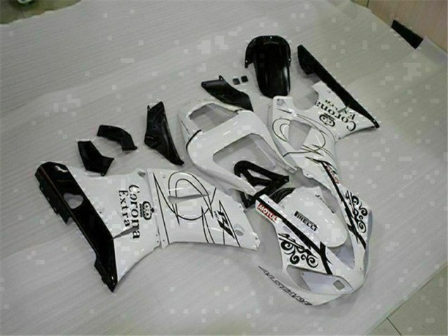 Branco Abs Moto Plástico Yamaha R1 2000-2001 Branco Abs Moto Plástico Yamaha R1 2000-2001