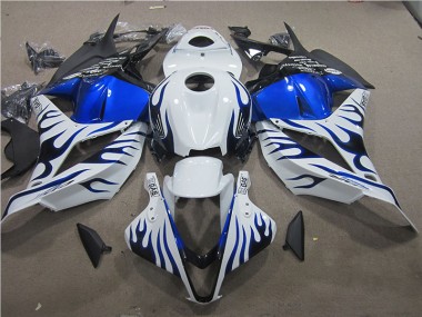 Branco Azul Chama Carenagem Moto Honda CBR 600RR 2009-2012