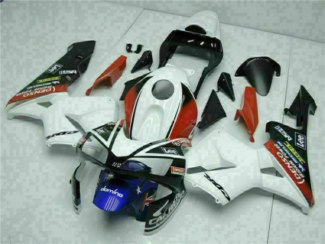 Branco Azul Kits Completo Carenagem Moto Honda CBR 600RR 2003-2004 Branco Azul Kits Completo Carenagem Moto Honda CBR 600RR 2003-2004