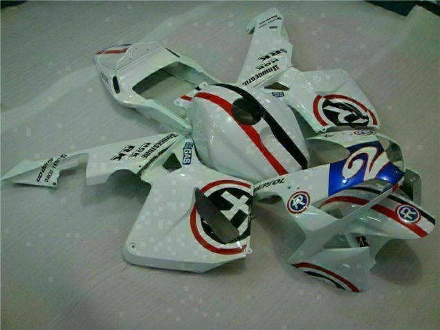 Branco Azul R 2 Carenagem Moto Honda CBR 600RR 2003-2004 Branco Azul R 2 Carenagem Moto Honda CBR 600RR 2003-2004