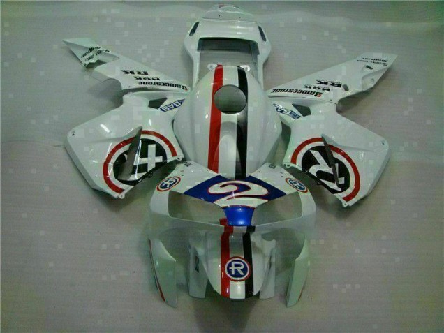 Branco Azul R 2 Carenagem Moto Honda CBR 600RR 2003-2004 Branco Azul R 2 Carenagem Moto Honda CBR 600RR 2003-2004