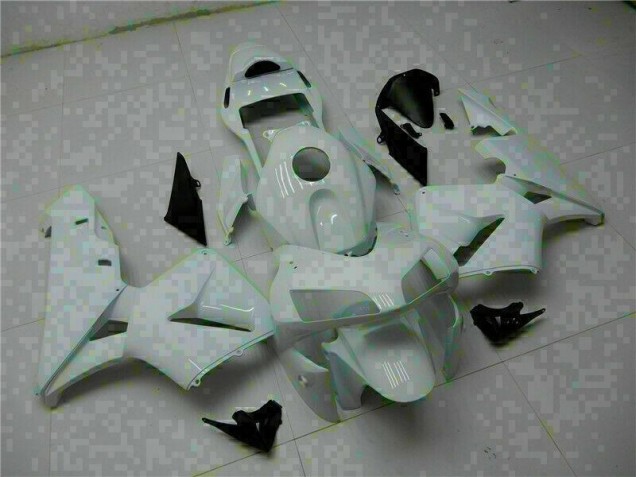 Branco Kit Carenagem Moto Honda CBR 600RR 2003-2004 Branco Kit Carenagem Moto Honda CBR 600RR 2003-2004