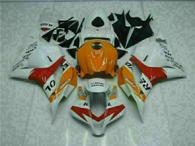 Branco Laranja Repsol Carenagem Moto Honda CBR 600RR 2009-2012