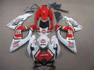 Branco Lucky Strike Vermelho Motul Carenagem Moto Suzuki GSXR 600 K8 2008-2010