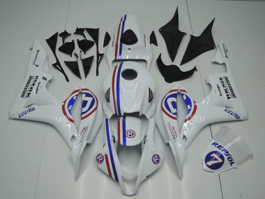 Branco Moto Plásticos Honda CBR 600RR 2007-2008
