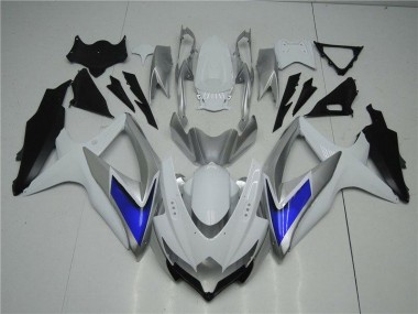 Branco Prata Azul Carenagem Moto Suzuki GSXR 600 / 750 K8 2008-2010