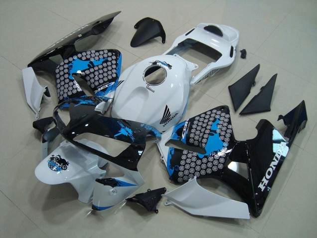 Branco Preto Azul Kits Carenagem Moto Honda CBR 600RR 2003-2004 Branco Preto Azul Kits Carenagem Moto Honda CBR 600RR 2003-2004