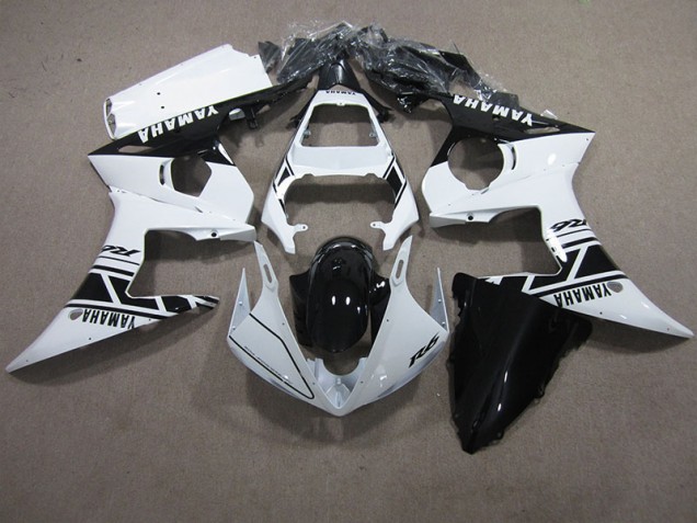 Branco Preto Carenagem Moto Yamaha R6 2003-2005 Branco Preto Carenagem Moto Yamaha R6 2003-2005