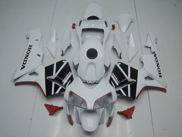 Branco Preto Carroçaria Moto Honda CBR 600RR 2003-2004 Branco Preto Carroçaria Moto Honda CBR 600RR 2003-2004
