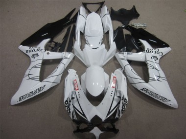 Branco Preto Corona Extra Motul Carenagem Moto Suzuki GSXR 600 K8 2008-2010