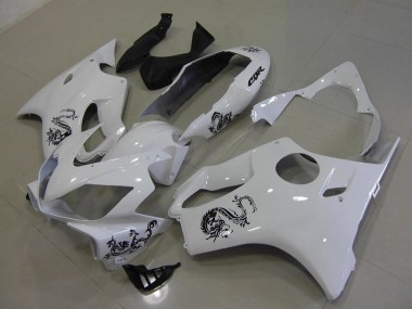 Branco & Preto Dragon Carenagem Moto Honda CBR 600RR 2003-2004