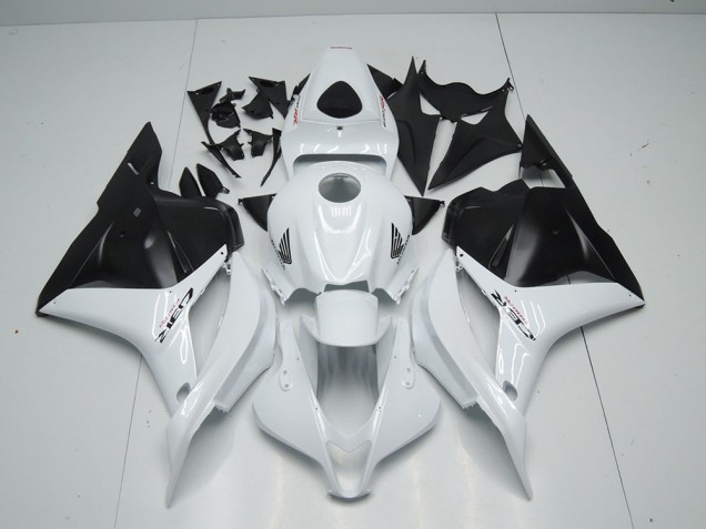 Branco Preto Fosco Carenagem Moto Honda CBR 600RR 2009-2012 Branco Preto Fosco Carenagem Moto Honda CBR 600RR 2009-2012