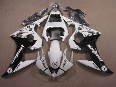 Branco Preto Injeção Kit Carenagem Yamaha R6 2003-2005