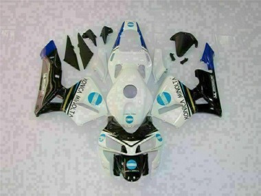 Branco Preto Kit Completo Carenagem Moto Honda CBR 600RR 2003-2004