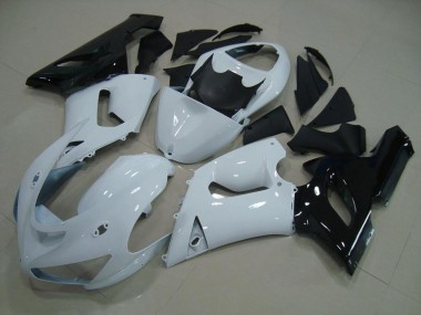 Branco Preto Kits Carenagem Moto Kawasaki ZX6R 2005-2006
