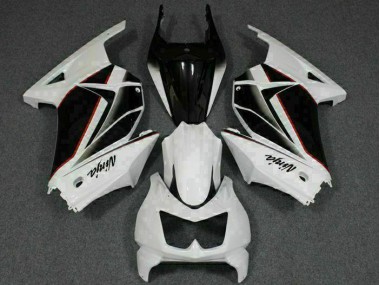Branco Preto Ninja Kit Carenagem Moto Kawasaki EX250 2008-2012