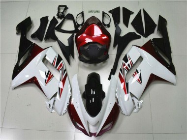 Branco Preto Vermelho Carenagem Moto Kawasaki ZX6R 2007-2008