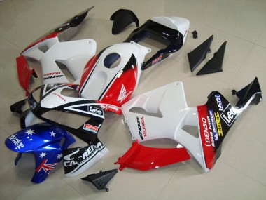 Branco Preto Vermelho Lee Carenagem Moto Honda CBR 600RR 2003-2004