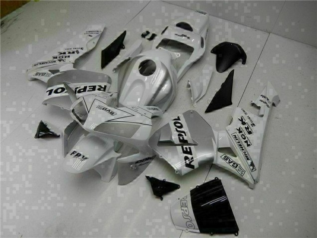 Branco Repsol Injeção Kit Carenagem Honda CBR 600RR 2003-2004 Branco Repsol Injeção Kit Carenagem Honda CBR 600RR 2003-2004