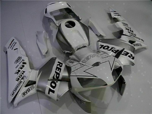 Branco Repsol Injeção Kit Carenagem Moto Honda CBR 600RR 2003-2004 Branco Repsol Injeção Kit Carenagem Moto Honda CBR 600RR 2003-2004