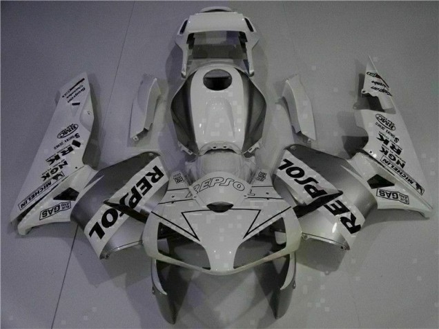Branco Repsol Injeção Kit Carenagem Moto Honda CBR 600RR 2003-2004 Branco Repsol Injeção Kit Carenagem Moto Honda CBR 600RR 2003-2004